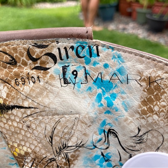 💙Siren by Mark Nason  Rose Embroidered Brown Leather Cowboy Boots - Picture 2 of 16